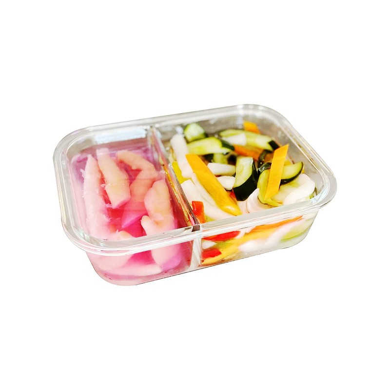 Felio 20717 Heat Resistant Food Container, 2 Divided L32.8 fl