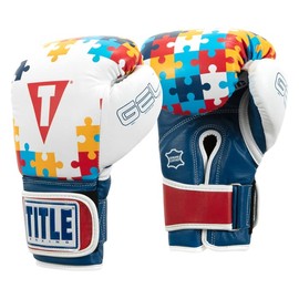TITLE Boxing Gel World V2T Limited Edition Autism Awareness Bag Gloves - Boxing Gloves, Punching Bag Gloves, Kickboxing Gloves, Heavy Bag Gloves, Boxing Gloves Men, Boxing Gloves Women