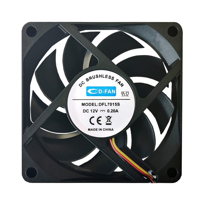 Rhombutech Whisper-Quiet, Sliding Bearing Fan 70 x 70 x 15