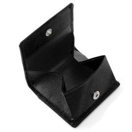 Style= Genuine Leather Coin Case, Simple Design, Versatile Look - blk