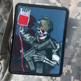 Patches Velcro Skeleton Soldier Patches Military Patch Velcro Tactical Morale Hook Loop Patches for Tactical Gear Hat Backpack Jackets