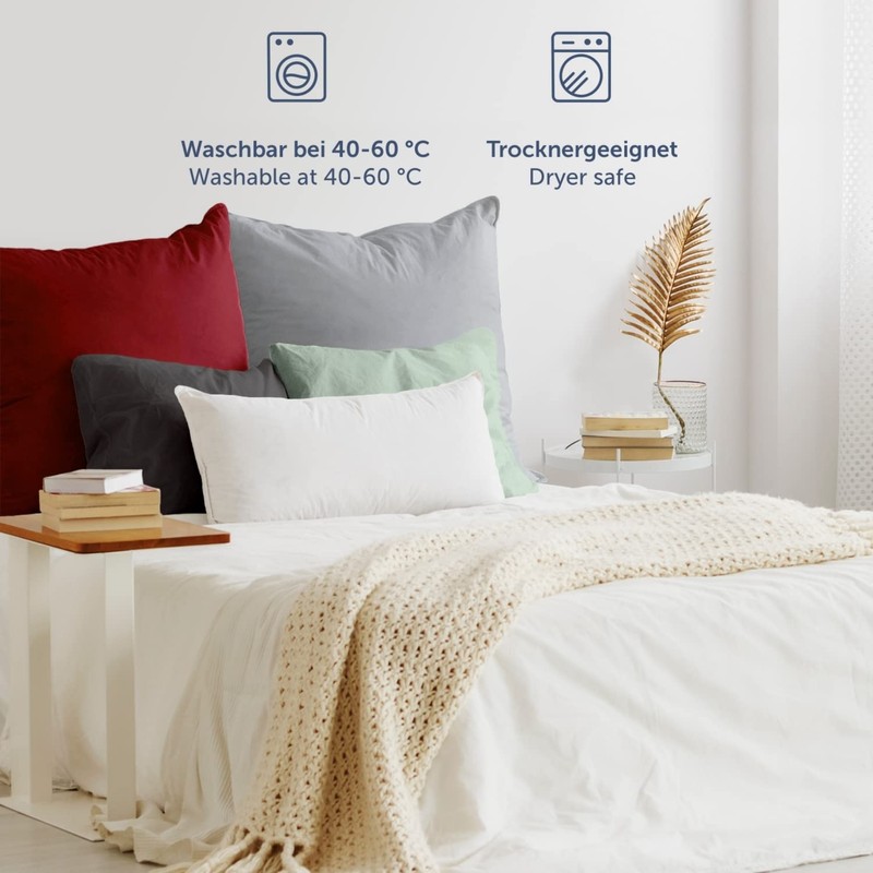 Blumtal Grey Pillow Cases 2 Pack - Soft Brushed Microfibre