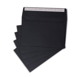 Burasari 120Qty A7 Black Invitation envelopes 5.25x7.25Inches- windowless design 120GSM self-seal envelopes for invitations, greeting cards, invoices