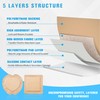 10 Pack Silicone Foam Dressing with Border, 3x3 Inch Bandage