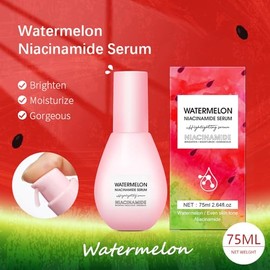 Sérum hidratante de niacinamida de sandía para el cuidado de la piel de la cara, hidrata e ilumina con ácido hialurónico, glicerina y vitamina E, suer