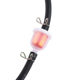 BOROCO Universal Motorcycle Petrol Fuel Oil Filter, 1 Piece Oil Filter, Universal Motorcycle Petrol Fuel Filter Kit with Hose Clamps