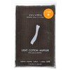 Nissen Shoko LCM-1001 Material Factory Light Cotton Scarf, 21, Black Brown