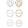 6Pcs Scarf Rings for Women,Fashion Cinch Dress Shirt Clips for