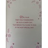 Poppy Hill First Holy Communion Card for Granddaughter, Pink and
