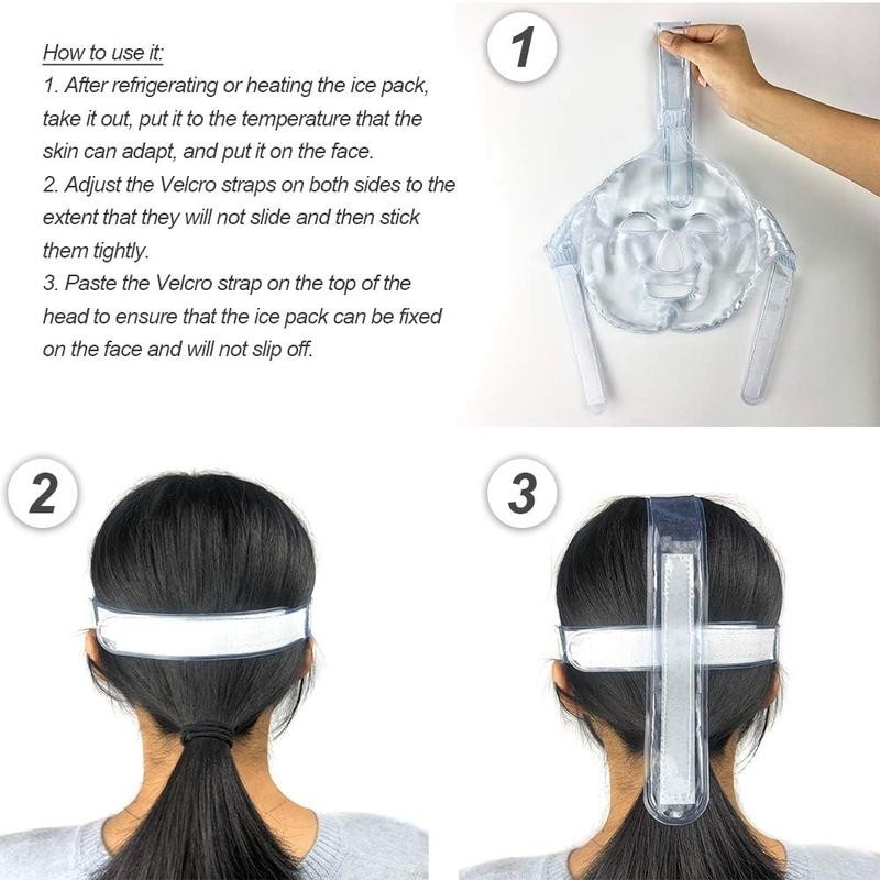Cold Therapy Face Mask for Migraine & TMJ Relief, Reusable