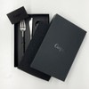 (Cutipol) GOA Gore Dinner Set, 3 Pieces, Black Matte Silver,