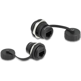 Delock RJ45 Cat.6 Socket with Cap IP67 Dust and Waterproof
