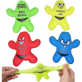 Decompress and Squeeze Dude Stretchy Gel Man-Fidget Toy, Stress Anxiety Relief Sensory Toys for Kids and Adult, Sensory Toys for Autism,Anxiety Relief, Heal Your Mood(4pcs)