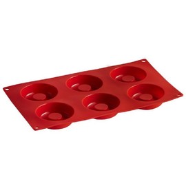 TrueCraftware- 6 Cavities 2.1 oz Savarin Silicone Baking Pan- Muffin Pan Nonstick Cupcake Pan Silicone Mold Muffin Cupcake Pans Cupcake Baking Pan Great for Muffin Cakes Tart Bread