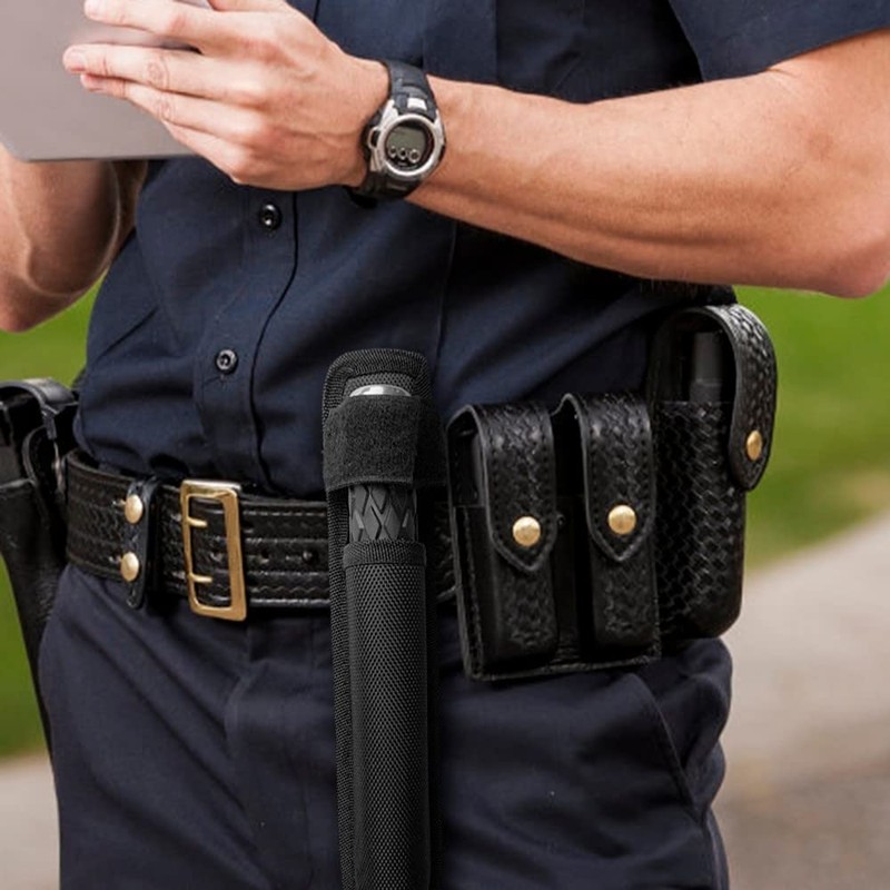 Baton Holder, Nylon Baton Pocket Adjustable Baton Cover with Back