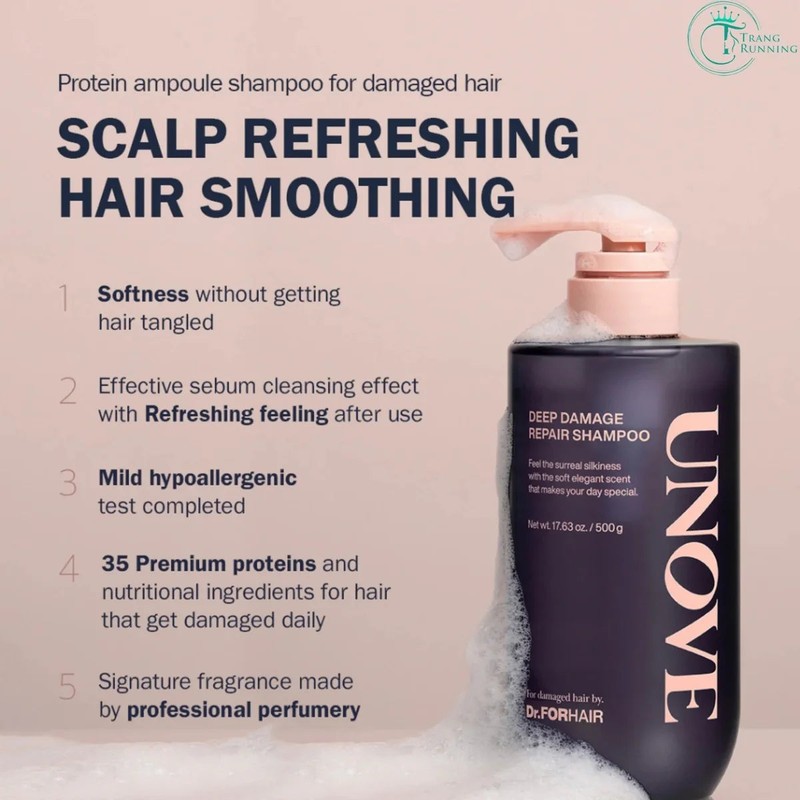 Unove Deep Damage Repair Shampoo Rosy Aura 500ml
