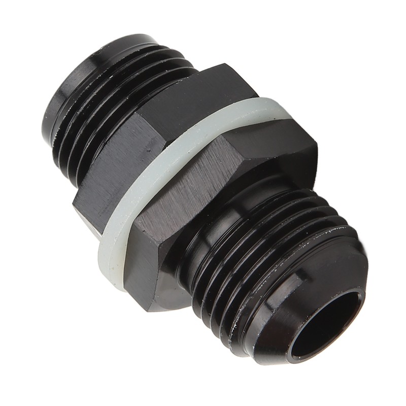 Fuel Cell Bulkhead Fitting with PTFE Washer Black Anodized 6061‑T6