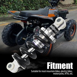 LIDSCURA 150mm 750lbs 8mm Hole Bike Rear Shock Absorber, Universal Mountain Bike Damping Suspension Spring Shock Damper for MTB, Electric Bikes, Motorcycles, ATV