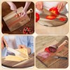 Hsei 2 Pcs Acacia Wood Cutting Board with Handle Wooden
