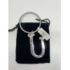 New-Letter U Keychain Silver Tone Metal Ganz Initial Key Ring