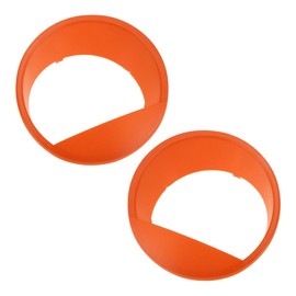 A ABSOPRO Headlight Trim Bezel Headlamp Bezel Headlight Cover Decor for Jeep Wrangler JK 2007-2017 Orange ABS 2 Pcs Front Left, Front Right Car
