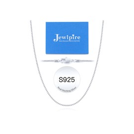 Jewlpire 925 Sterling Silver Chain Necklace for Women, 1.3mm Box Chain Necklaces Silver Chain for Women Dainty Women's Chain Necklaces, Silver Chain 22 Inch