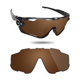 Fiskr Polarized Lenses Replacement for Oakley Jawbreaker(OO9290) Sunglasses with Anti-scratch&Anti-saltwater&Anti-dust Coating(Brown)