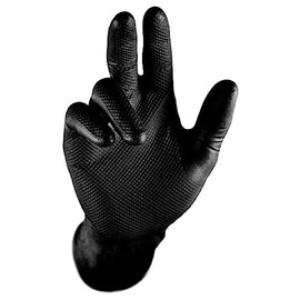 0422 Grip Nitrile Gloves Black Size 9-10 (XL)