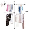 Ejoyous Double Rod Adjustable Clothes Hanger, Carbon Steel, 110"-129.5" Vertically,