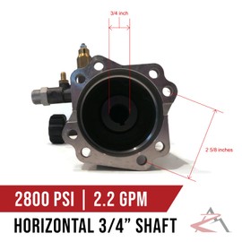 The ROP Shop OEM AR 3/4" Shaft 2800 PSI Pressure Washer Pump for Campbell Hausfeld PW2318, PW2408