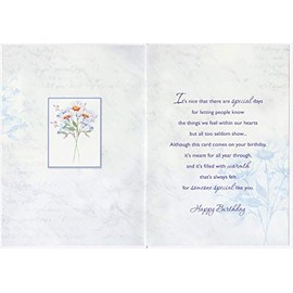 Designer Greetings Wishing You Birthday Blessings: Sparkling Flowers Religious : Inspirational Birthday Card