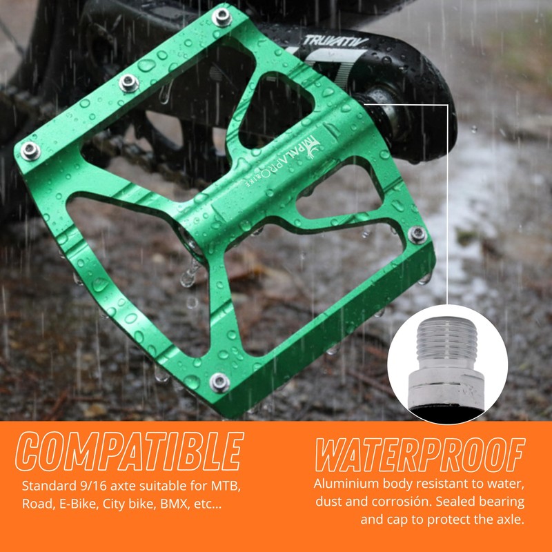 IMPALAPRO Aluminum CNC Platform Bike Pedals Ultralight 320g