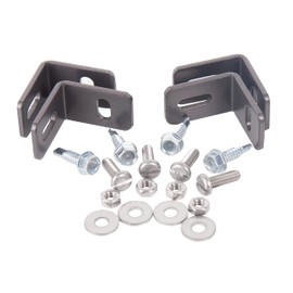 Alberts 535568 Mounting Set for Fence Panels Raw Steel Hot-Dip Galvanised Anthracite Metallic Plastic-Coated