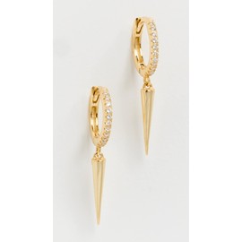 SHASHI Women's Dagger Hoop Earrings, Yellow Gold, One Size