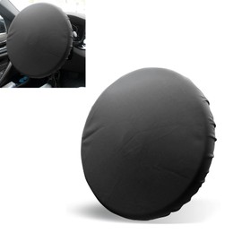 Downhill Steering Wheel Cover Sun Shade, 15.75" Sun Protection and Heat Insulation Full-cover Steering Wheel Protective Cover, Universal Car Interior Accessories, for Most Cars SUVs (Black)