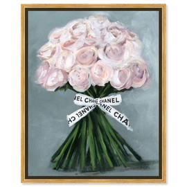 The Oliver Gal Artist Co. Floral and Botanical Framed Wall Art Canvas Prints 'The Perfect Bouquet' Florals, Gold Frame, 36" x 45"