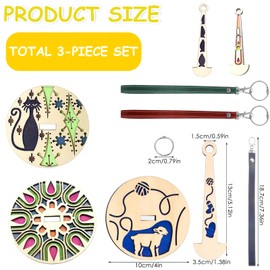 Ptenzor 3 PCS Portable Wrist Yarn Holder with Wrist Strap, Wooden Yarn Dispenser for Crocheting, Detachable Yarn Storage Organizer to Prevent Tangling – Ideal for Craft Lovers & Knitting Enthusiasts