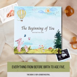 MayCo. Memories Baby Boy or Girl Keepsake Memory Book, First 5 Years Baby Book From Birth To Age 5, Gender Nuetral Memory Scrapbook, Record Every Memory, Medium