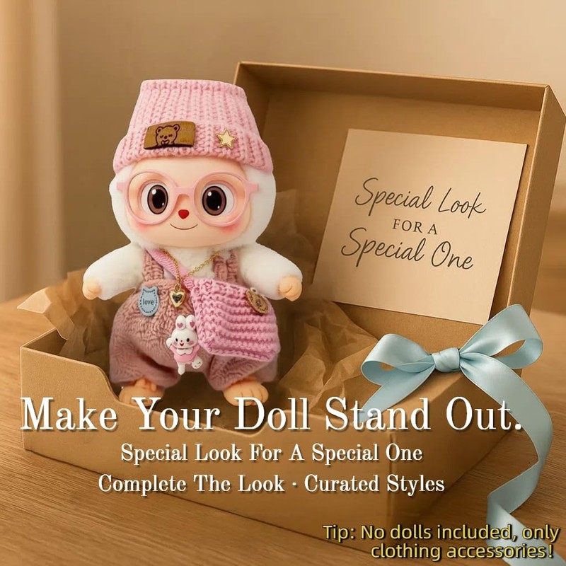 Sweetheart Style Outfit for 17cm/6.69in Plush Doll – Pink Knit