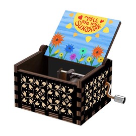 Hefonti You are My Sunshine Music Box, Gift for Wife Daughter Son Mom Girlfriend Christmas Birthday Anniversary Hand Crank Musical Box