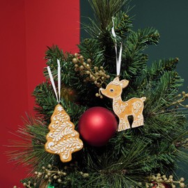 Cynkeyee Gingerbread Christmas Decorations Xmas-Tree Collectible-Figurines - Christmas Decorations Indoor Party Decorations Gift for Women Table Centerpiece 3.5 * 3 * 5.5 Inch