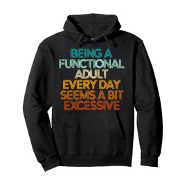 Being A Functional Adult Every Day Seems A Bit Excessive Pullover Hoodie