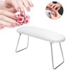 Foldable Nail Art Hand Cushion with Stainless Steel Support, Wrist