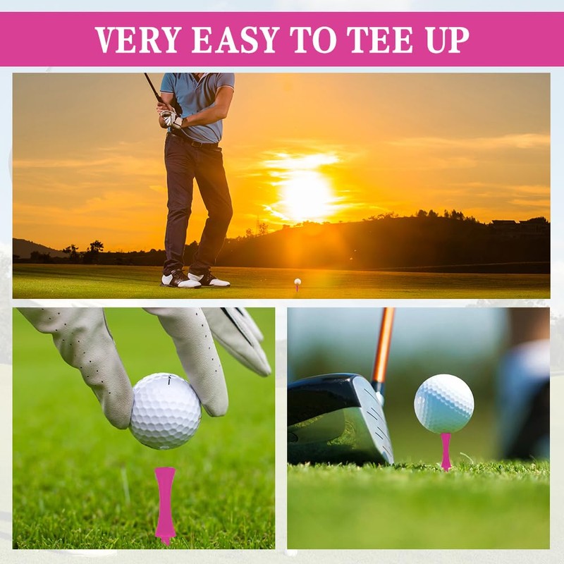 loacuony Pack of 100 57 mm Golf Tees, Plastic Golf