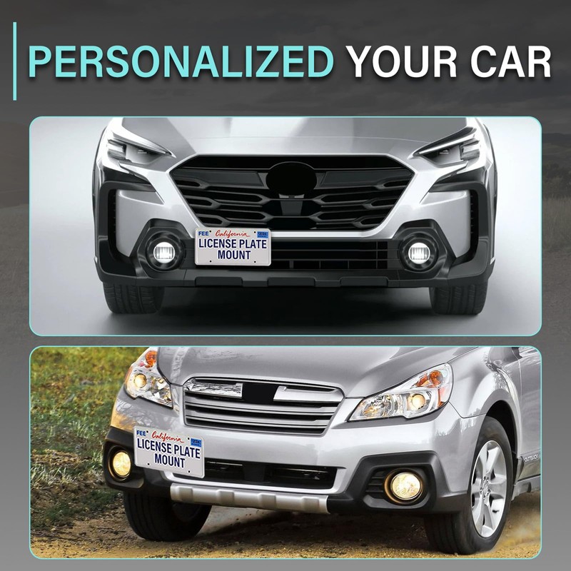No Drill Front Bumper License Plate Mount Compatible with Compatible