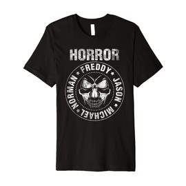 Horror Punk Rock Style Freddy, Jason, Michael, Norman Skull Premium T-Shirt