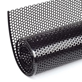 AggAuto Universal 40"x13" Car Grill Mesh - Aluminum Alloy Automotive Grille Insert Bumper Honeycomb Hole 6mm Spacing 2mm, One of the Most Multifunctional Shape Grids 100x33cm Black