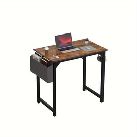New Office Small Computer Desk Modern Simple Style Writing Study Computer graphics - Color: Black
