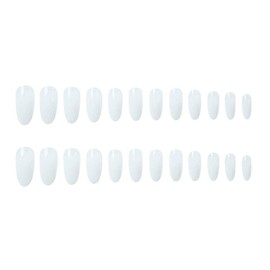 24pcs Nail Tips False Nails Long Milky Sheer Nails