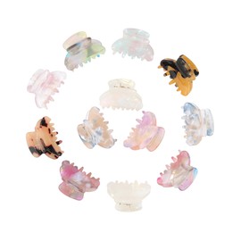 Claw Jaw Hair Clips 12PCS Small for Thin Hair Styling Mini Accessories Classic Clamp for Women Girls